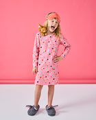 Polkadot Pink Kids Organic Cotton Long Sleeve Nightie