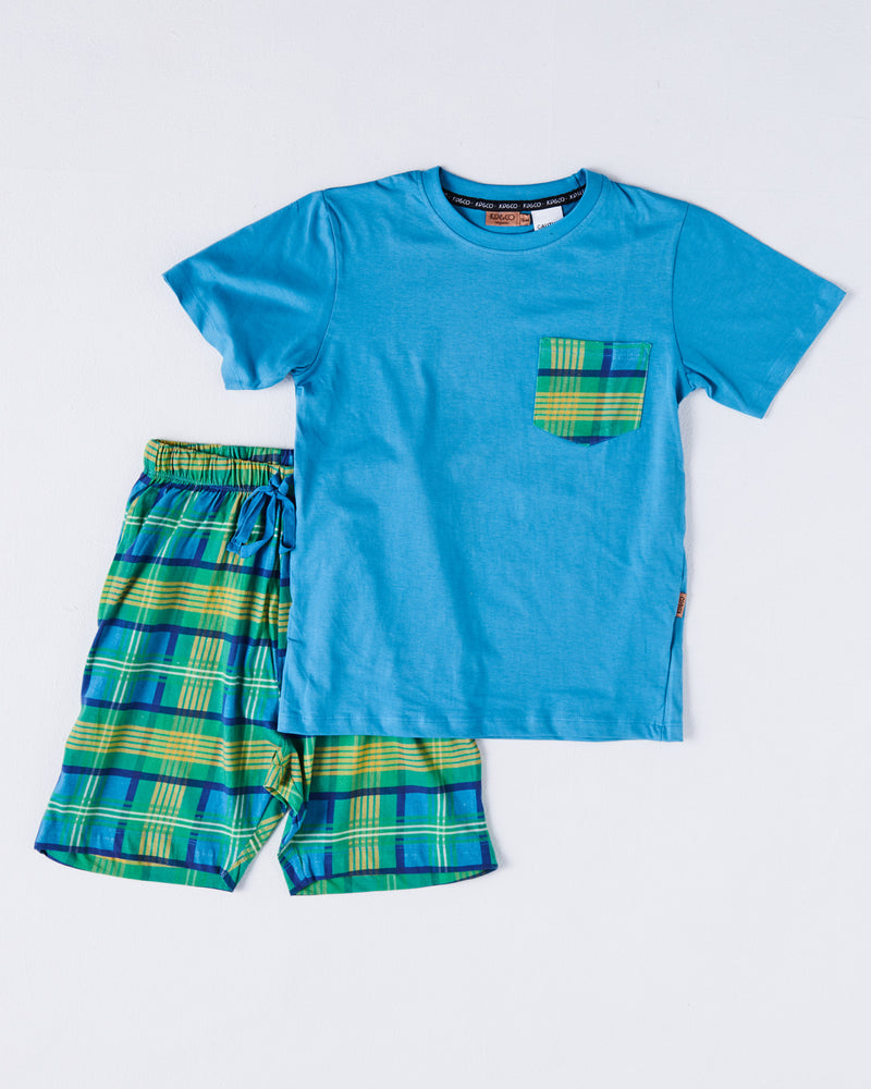 Cosy Tartan Short Sleeve Tee & Short Pyjama Set