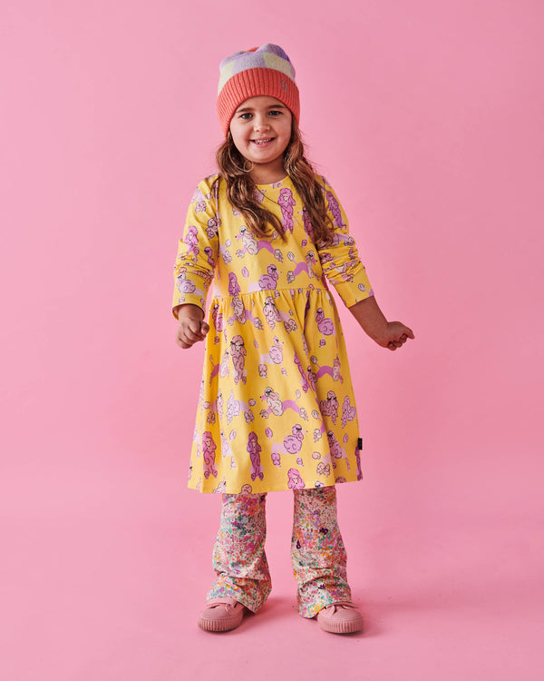 Pink Poodle Organic Cotton Long Sleeve Everyday Dress