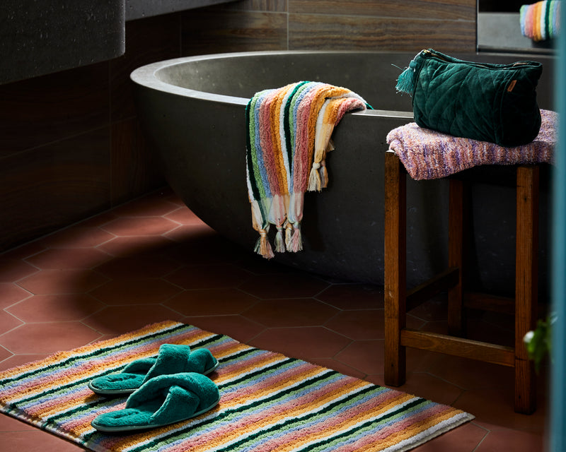 Stripes Colourful Turkish Bath Mat
