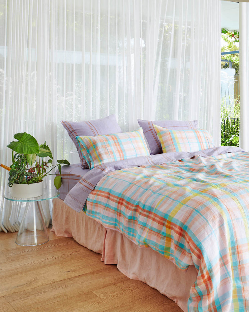 Paradise Tartan Linen Pillowcases