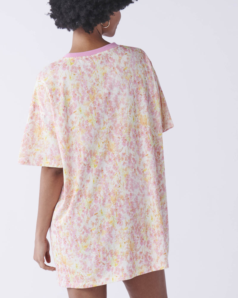 Budding Blossom Organic Cotton Oversize T-shirt Nightie