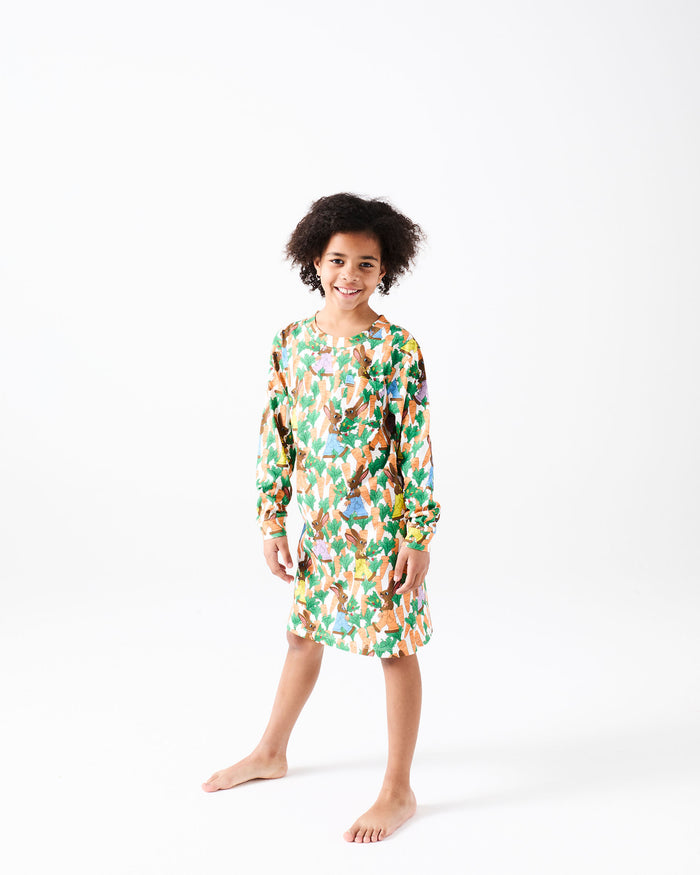 Carrot Joy Kids Organic Cotton Long Sleeve Nightie