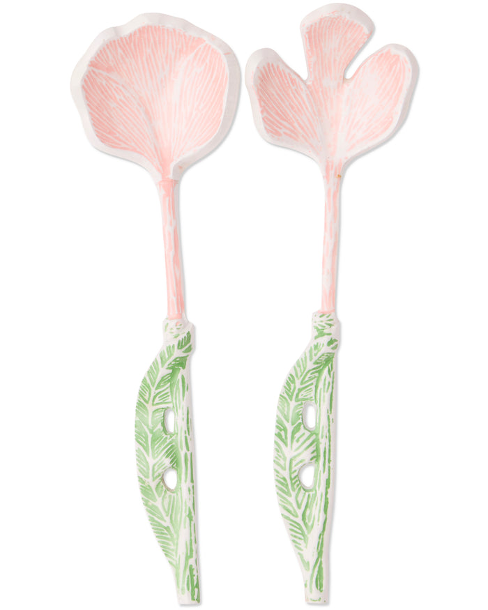 Floral Salad Servers