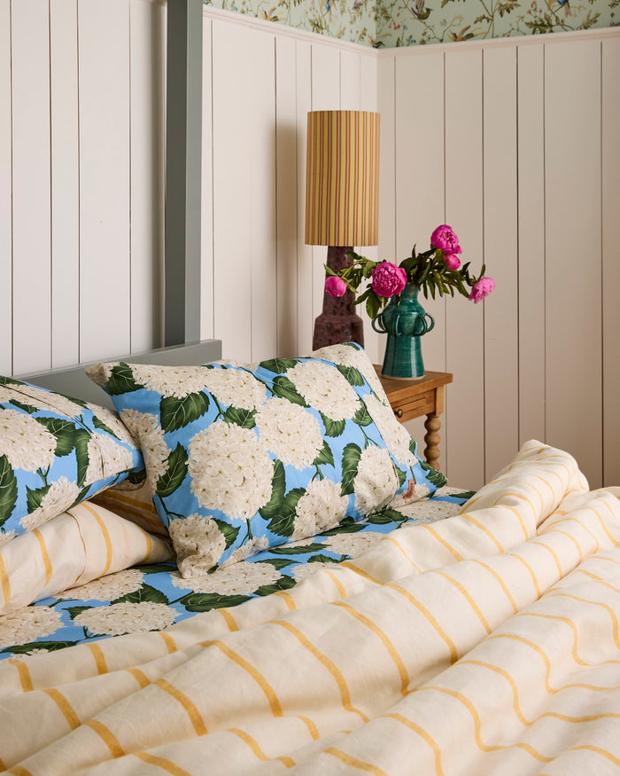 Hydrangea Blue Organic Cotton Pillowcases