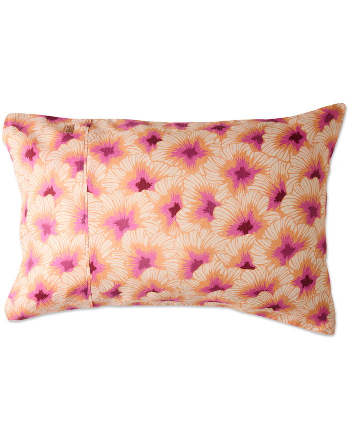 Hibiscus Peach Linen Pillowcases
