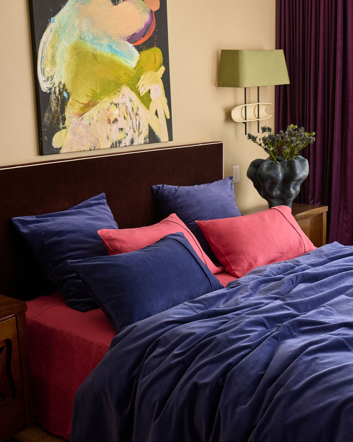 Navy Velvet Pillowcases