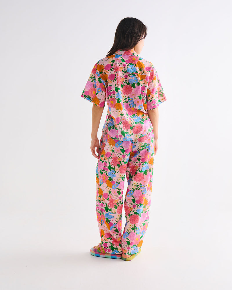 Follow The Sun Adult Organic Cotton Short Sleeve Shirt & Pant Pyjama Set