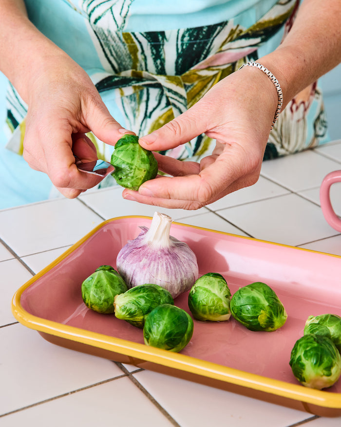 Blushing Meadow Enamel Baking Dish
