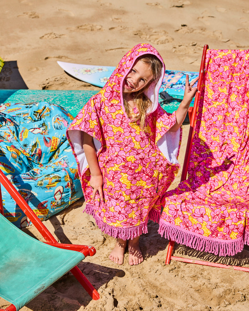 Kip&Co x Mambo Funshine Coast Printed Kids Terry Poncho