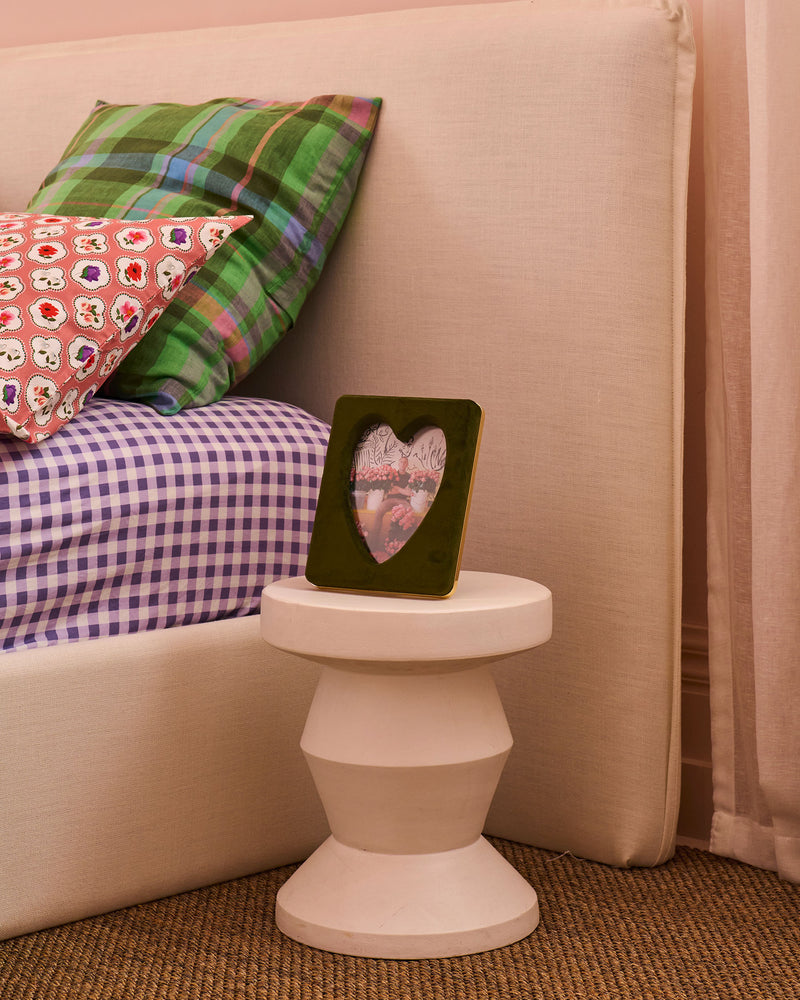 Campsite Heart Velvet Photo Frame