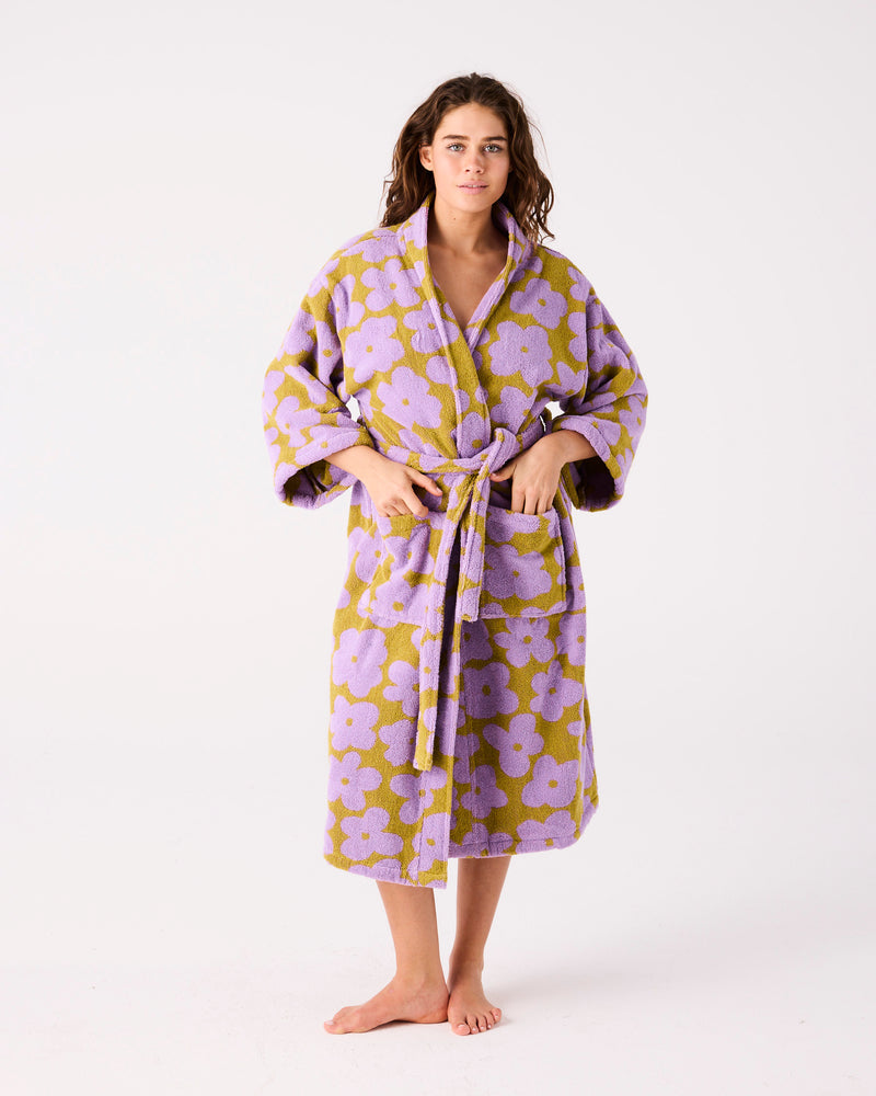 Big Flower Terry Bath Robe – Kip&Co