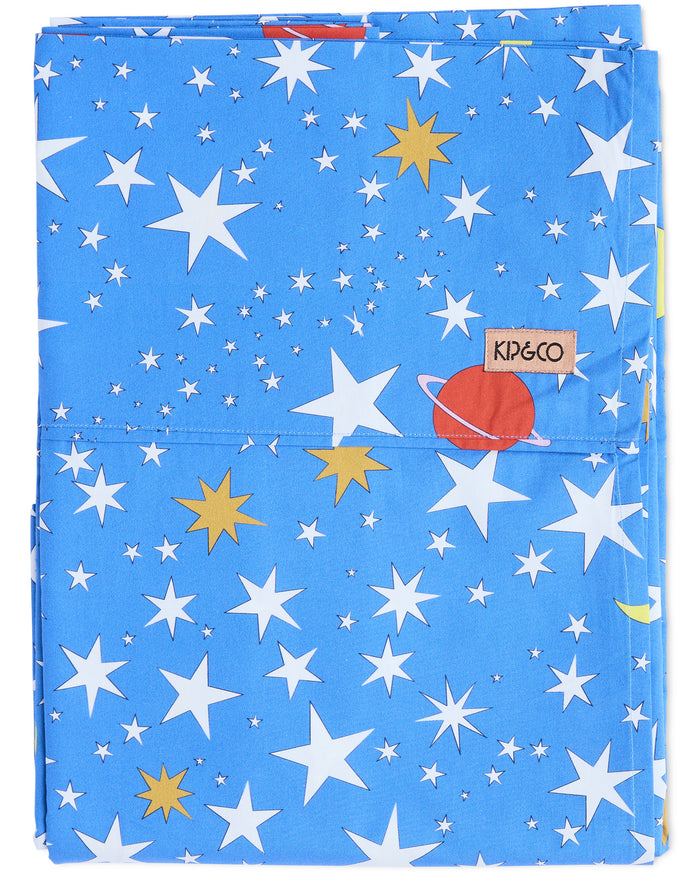 Stars And Moon Organic Cotton Flat Sheet