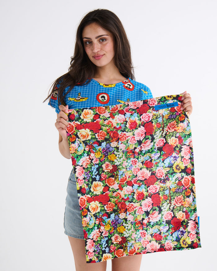 Kip&Co x The Beatles Pepperland Roses Linen Tea Towel