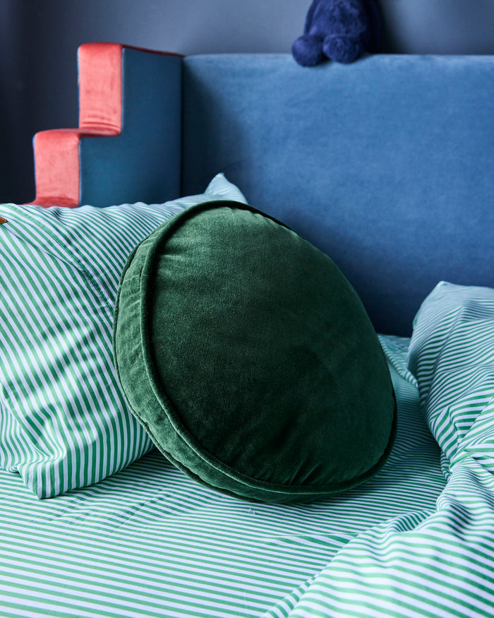 Tarragon Stripe Organic Cotton Fitted Sheet