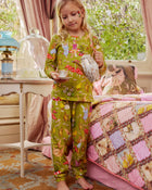 Kip&Co x Fairyland Frolicking In The Fields Kids Organic Cotton Long Sleeve Top & Pant Pyjama Set