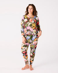 Cottage Garden Eden Adult Organic Cotton Long Sleeve Pyjama Top & Slouch Pant Set