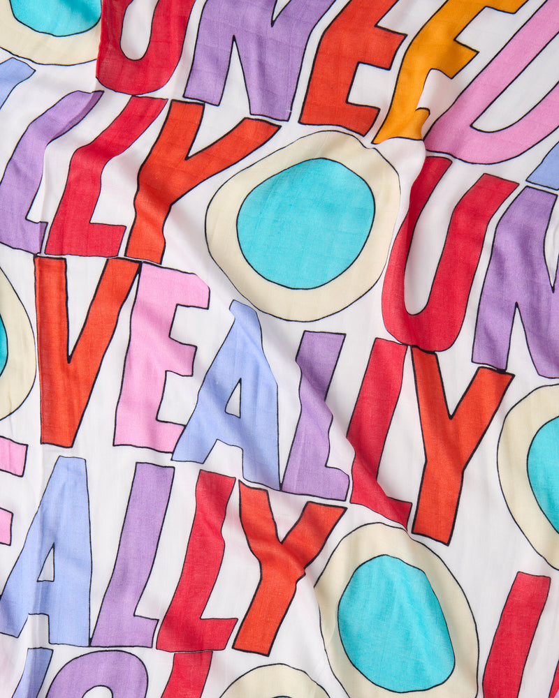 Kip&Co x The Beatles All You Need Is Love Bamboo Swaddle