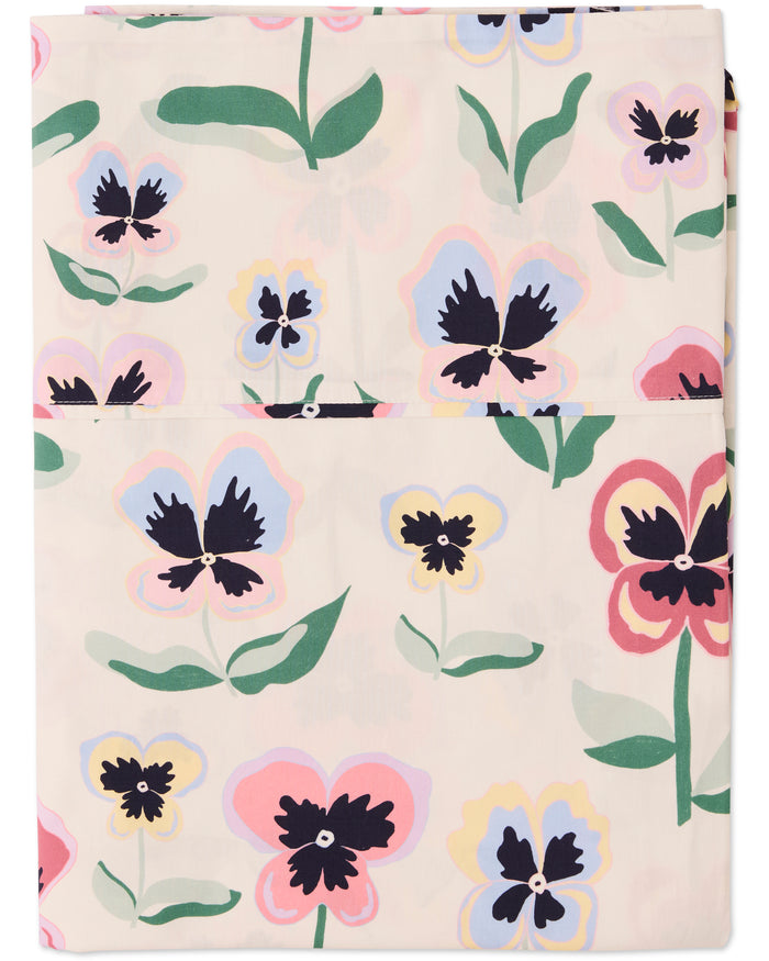Pretty Pansy Organic Cotton Flat Sheet