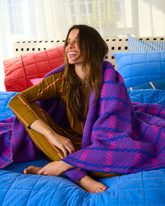 Pink Punch Check Blanket