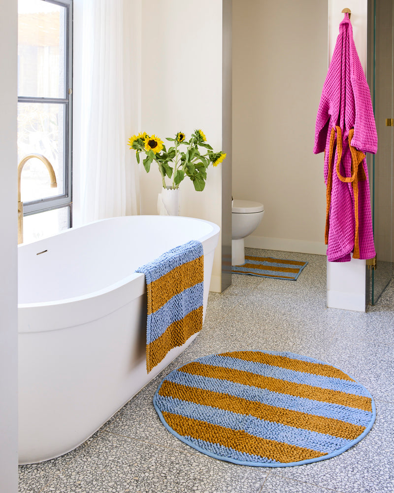 Como Stripe Bath Mat