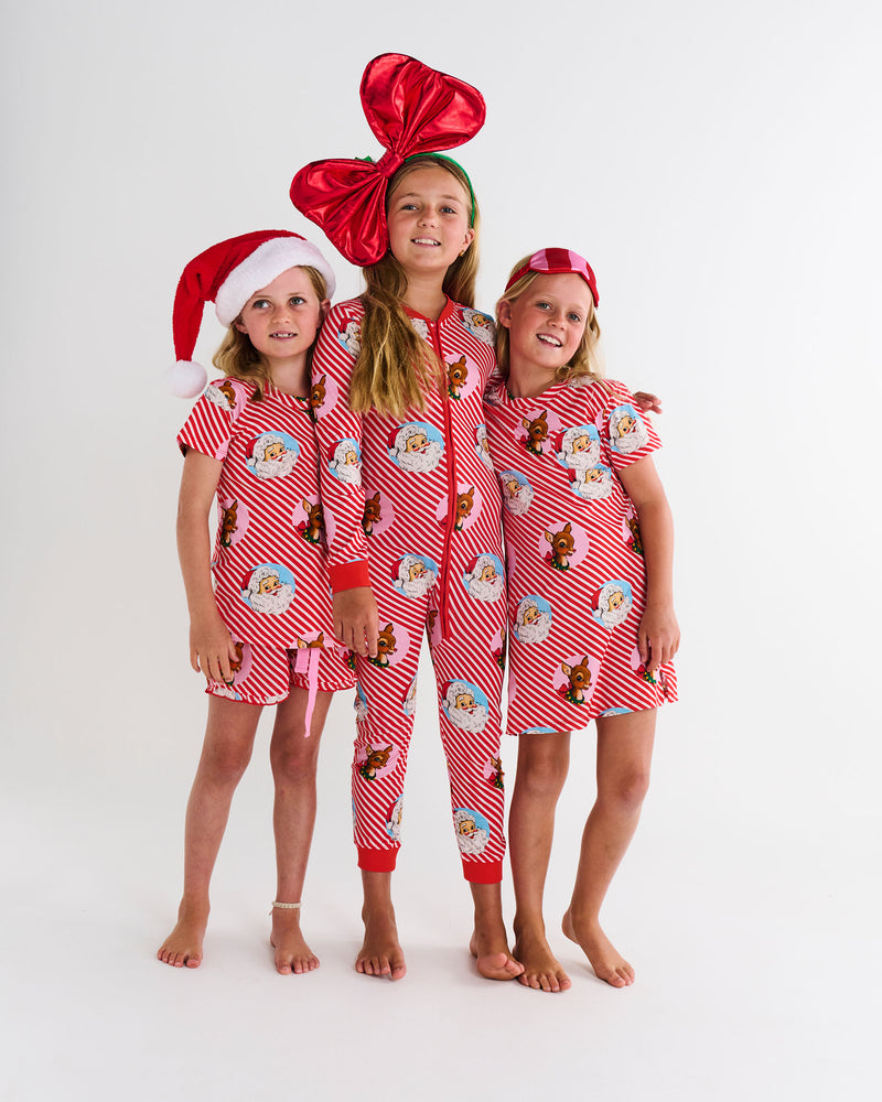 I Love Christmas Spot Kids Organic Cotton Short Sleeve Tee & Frill Short Pyjama Set
