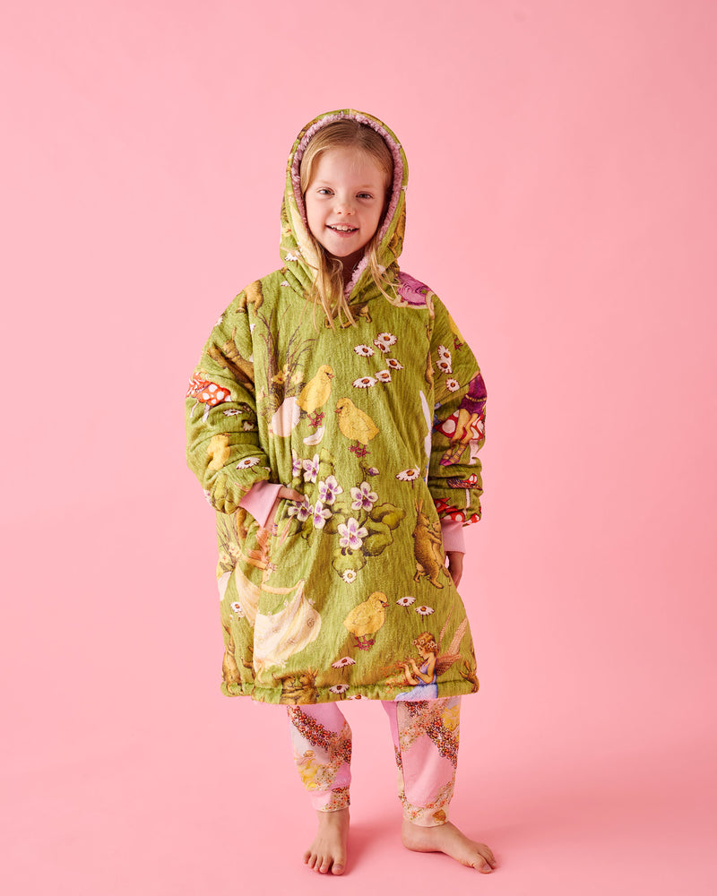 Kip&Co x Fairyland Frolicking In The Fields Kids Oversized Hooded Kudd
