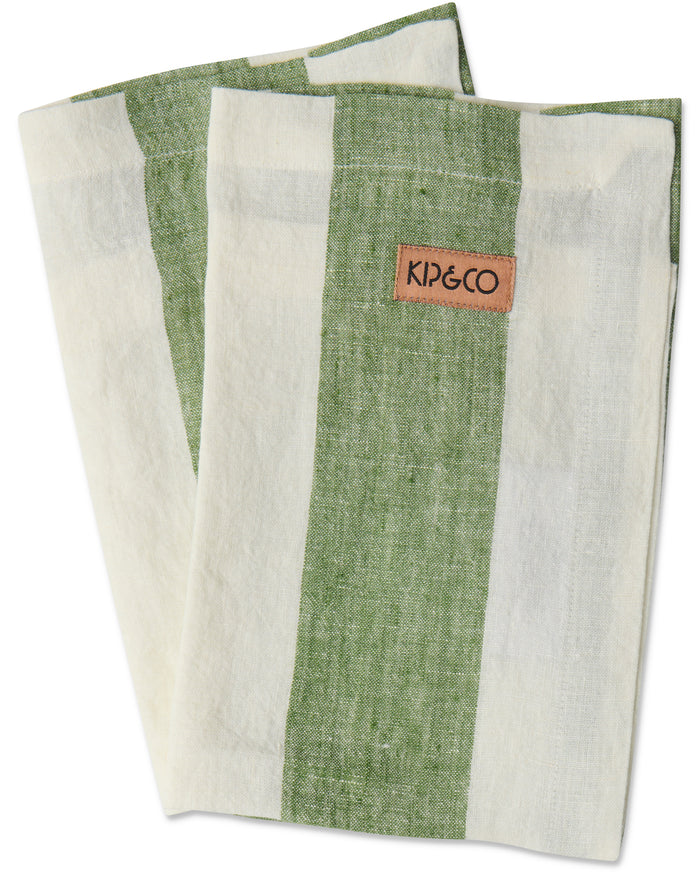 Moss Stripe 4P Napkin Set