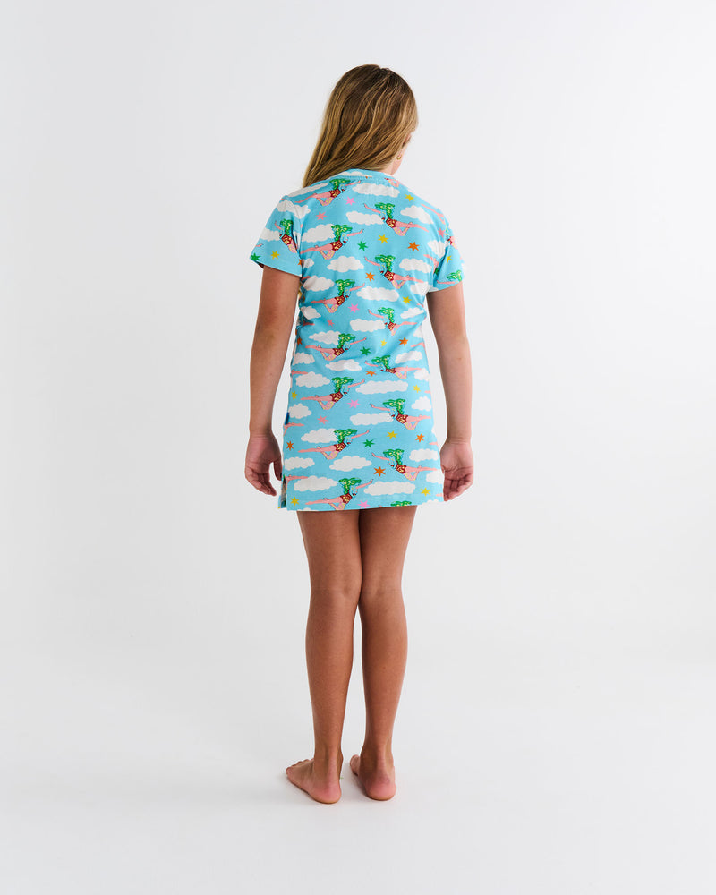 Kip&Co x The Beatles Lucy In The Sky With Diamonds Kids Organic Cotton Short Sleeve Nightie