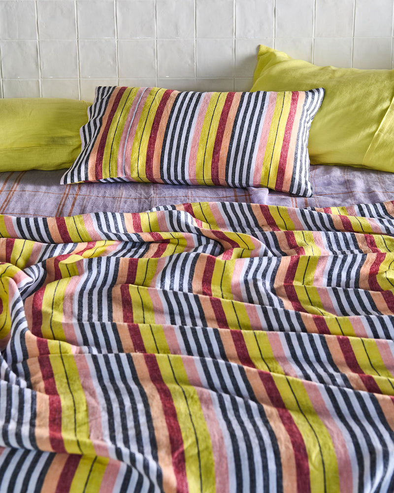 Casablanca Stripe Linen Quilt Cover