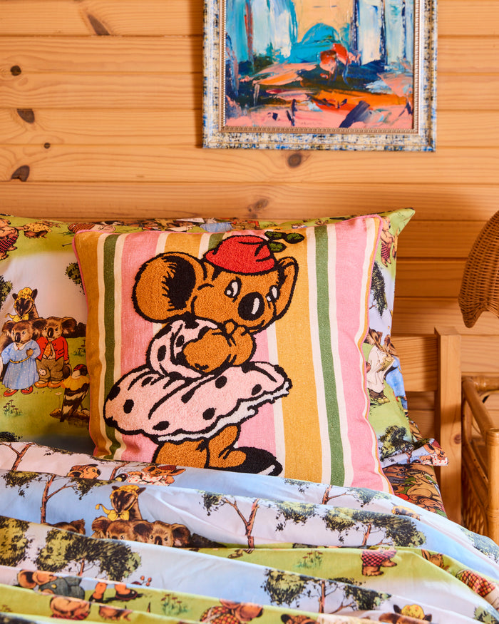 Kip&Co x Blinky Bill Nutsy Embroidered Cushion