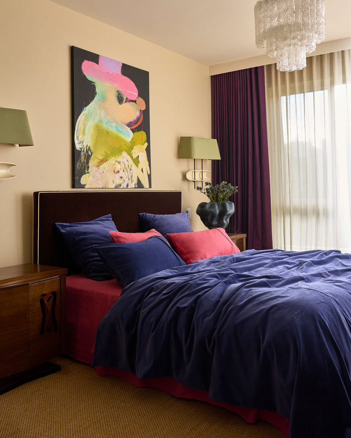 Navy Velvet Quilt Cover