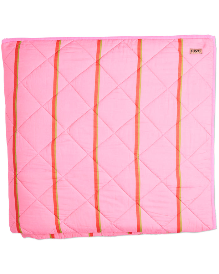 Wategos Soiree Stripe Organic Cotton Quilted Bedspread