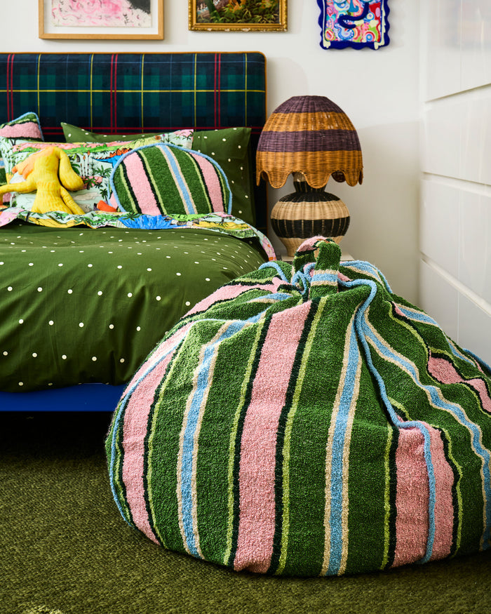 Cactus Stripe Boucle Beanbag