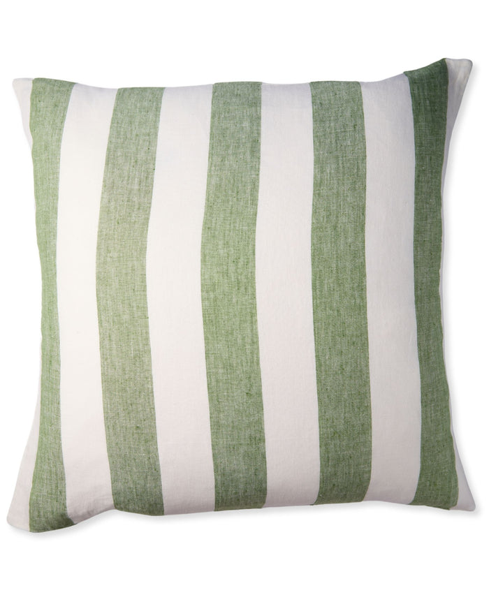 Moss Stripe Linen European Pillowcases