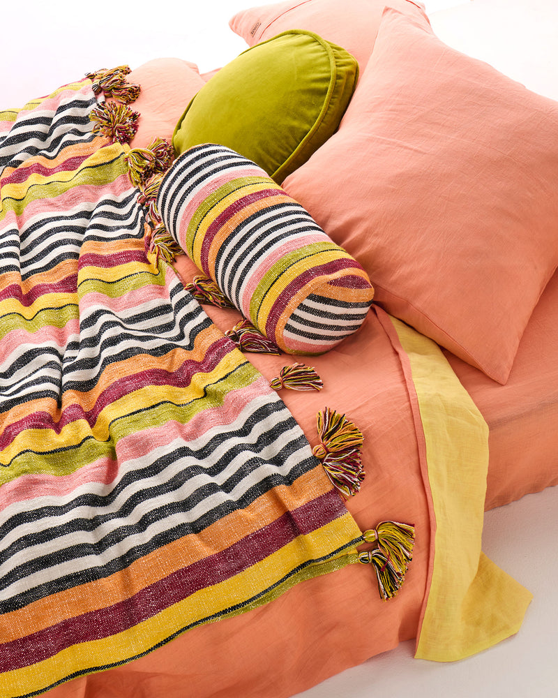 Casablanca Stripe Woven Bolster Cushion