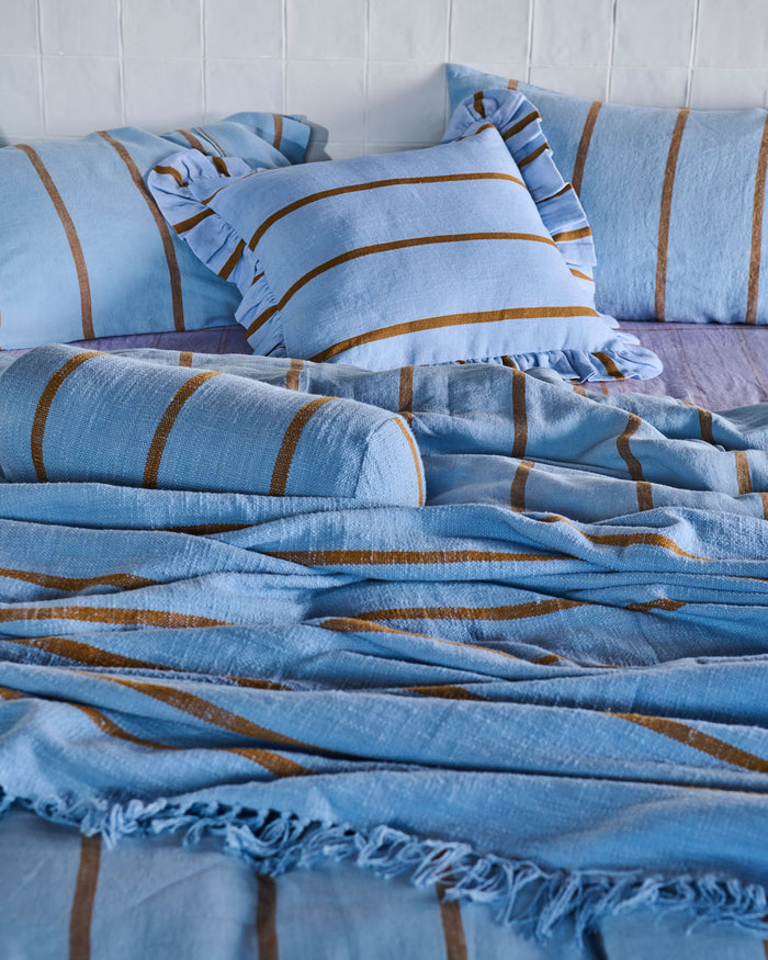 Como Stripe Frill Upholstery Cushion