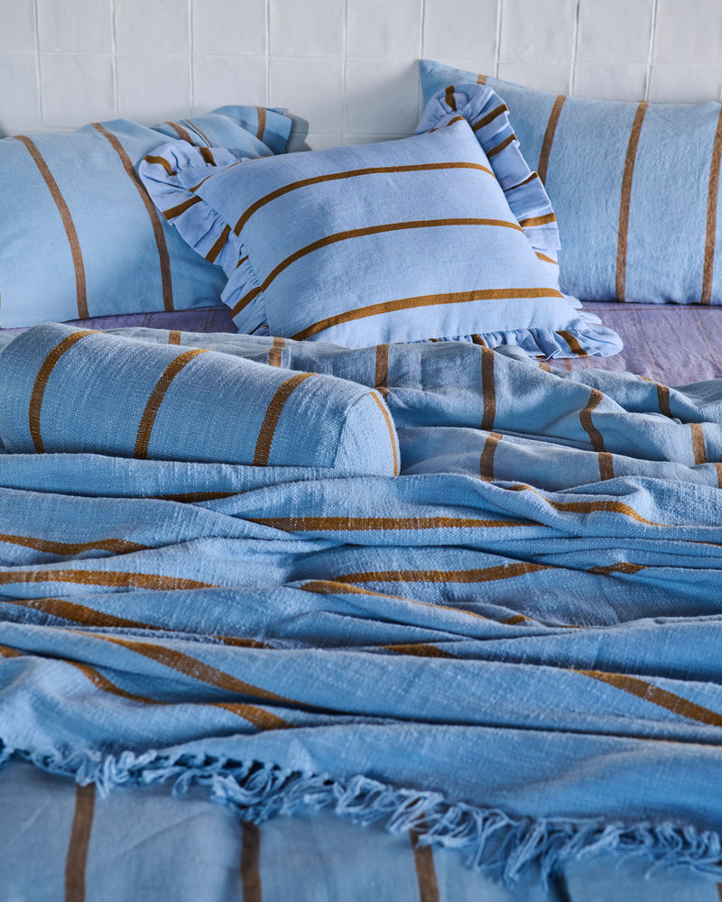 Como Stripe Frill Upholstery Cushion