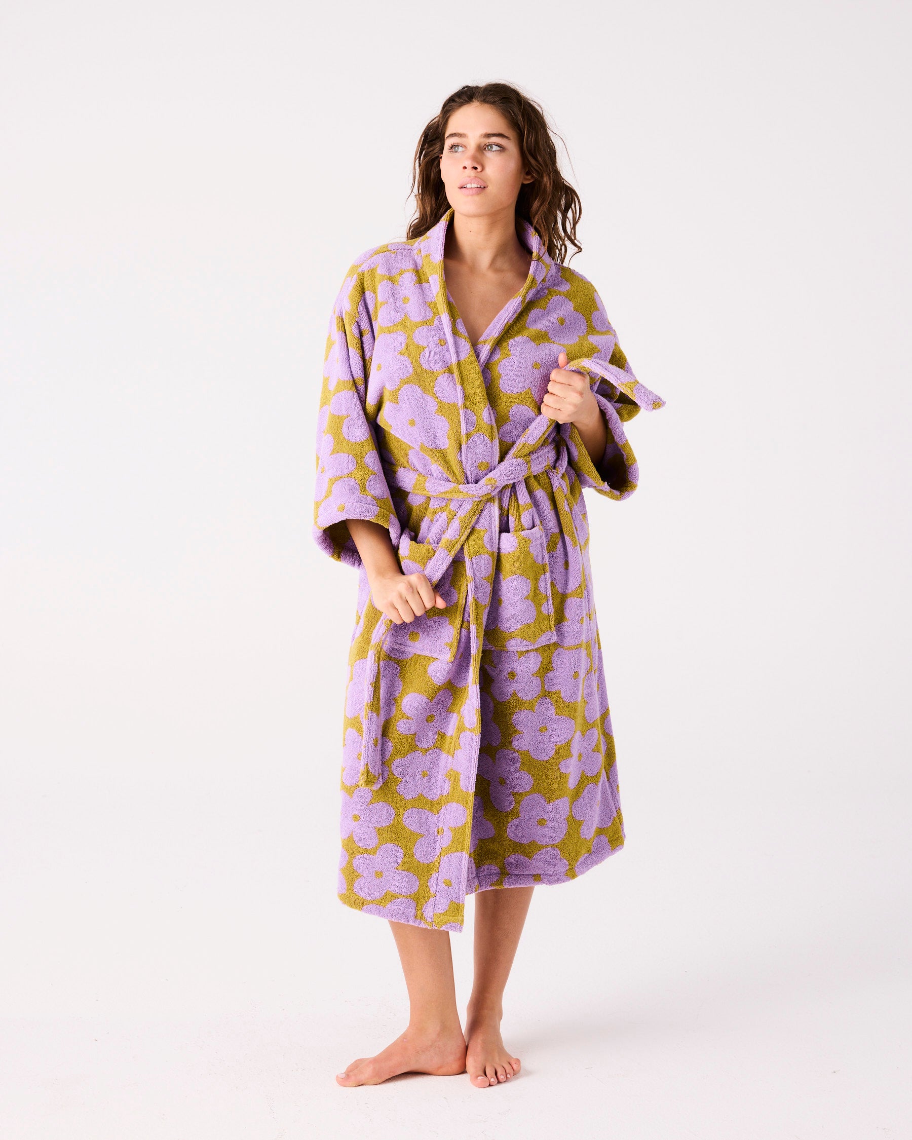 Big Flower Terry Bath Robe – Kip&Co