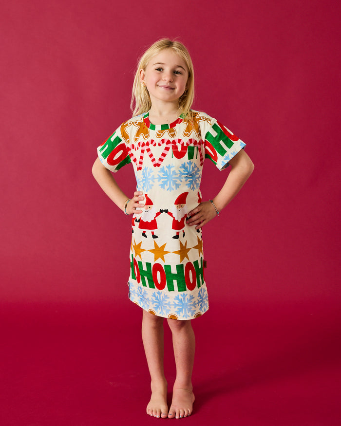 Festive Garland Kids Organic Cotton Short Sleeve Nightie