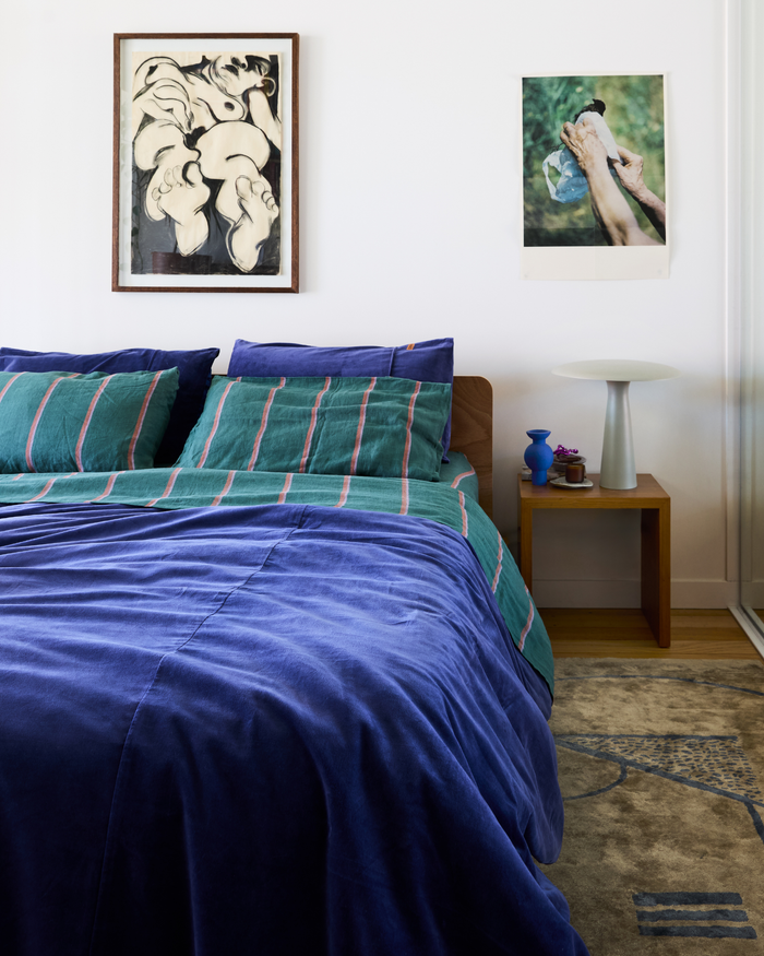 Wakame Crush Stripe Linen Pillowcases
