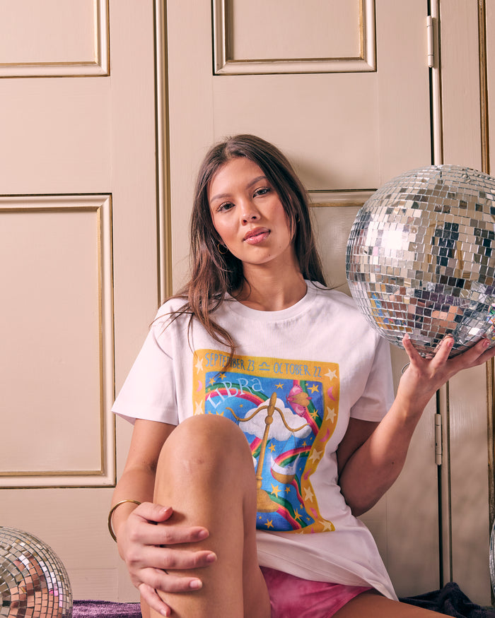 Zodiac Libra Adult Organic Cotton T-shirt