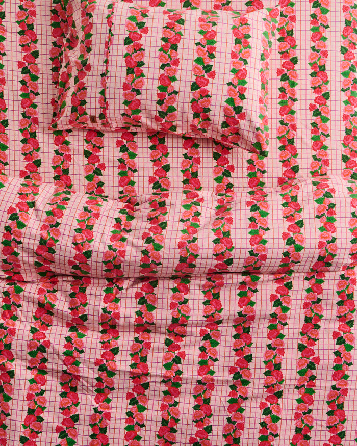 Rose Link Flannelette Fitted Sheet