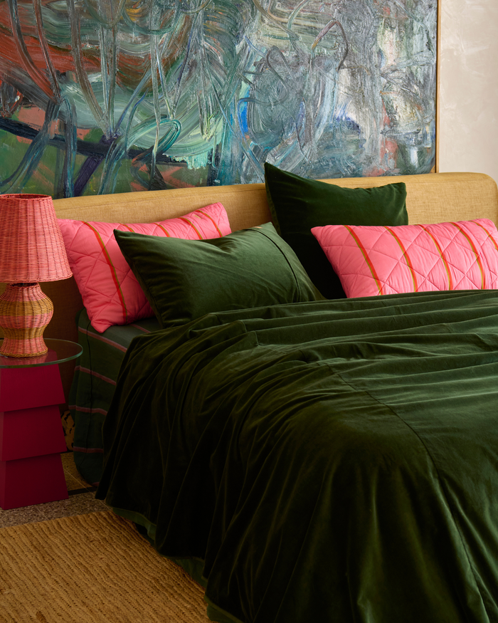 Kombu Green Velvet Pillowcases