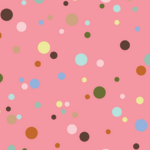 Polkadot Pink Coir Door Mat