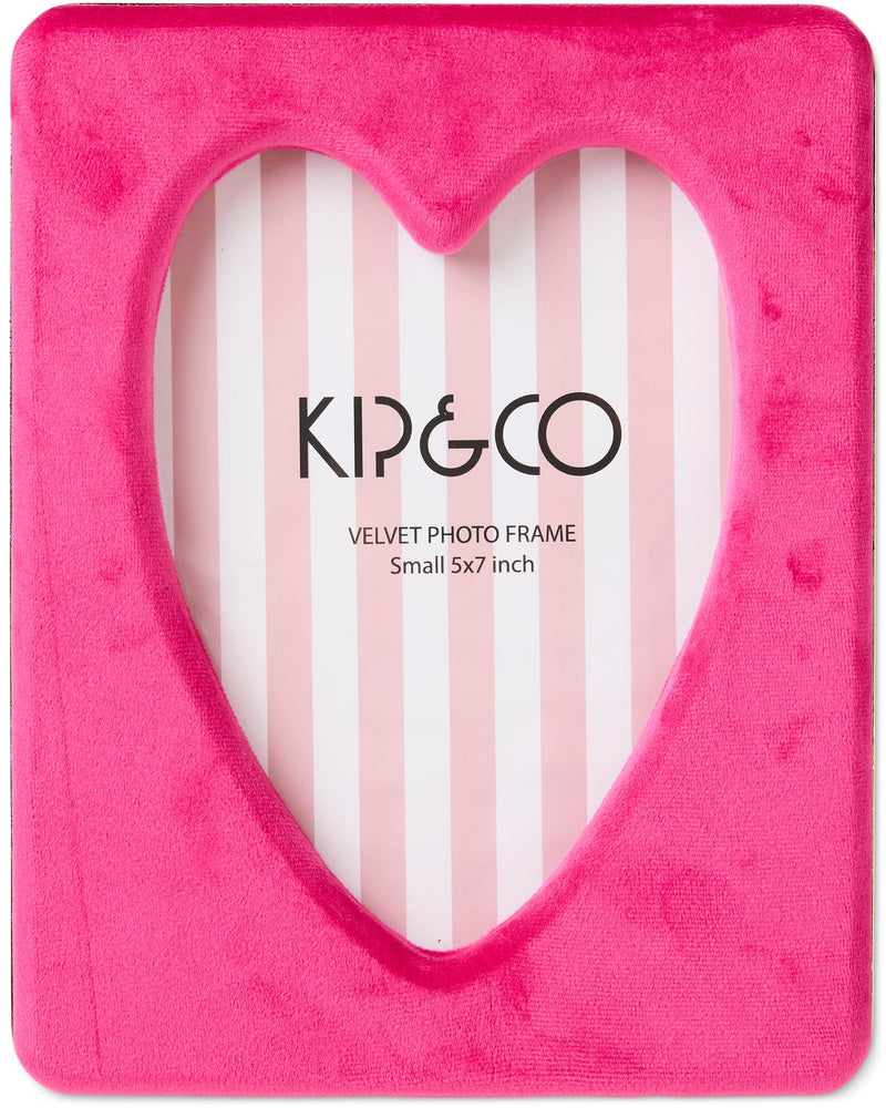 Desert Pink Heart Velvet Photo Frame