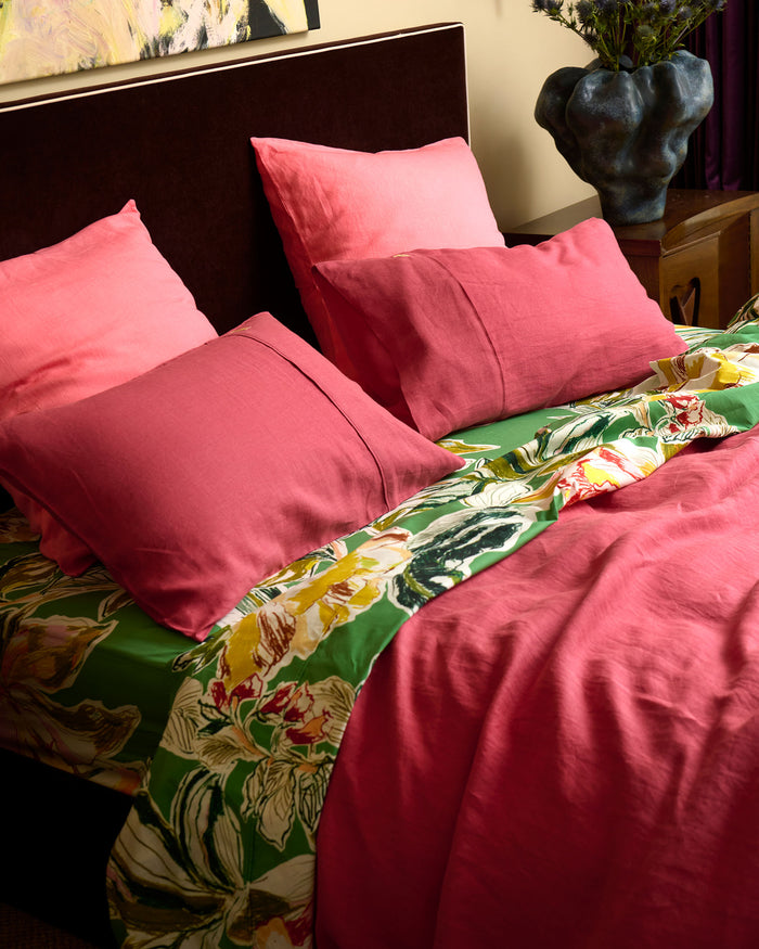 Baroque Rose Linen Pillowcases