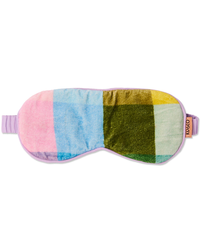 Sorbet Tartan Velvet Eye Mask