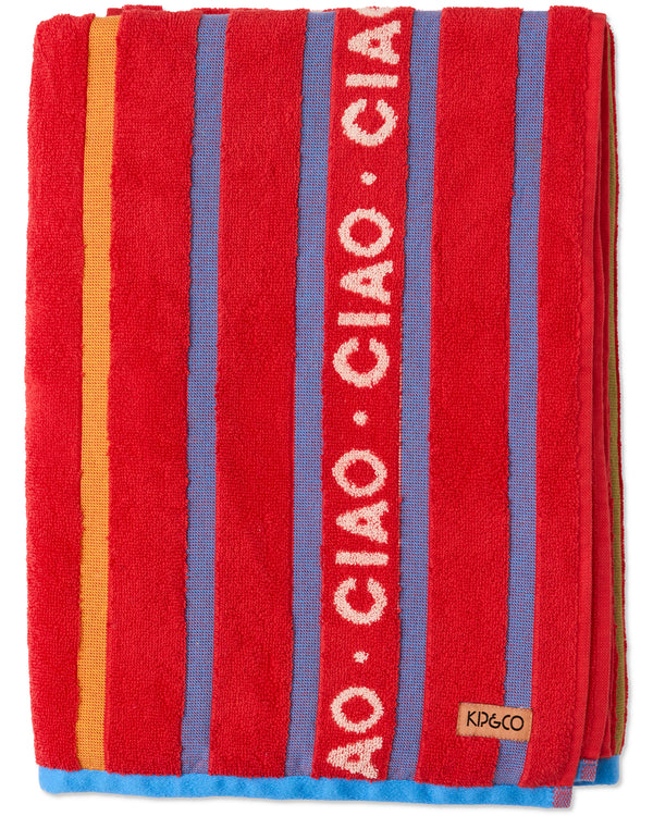 Ciao Stripe Terry Beach Towel
