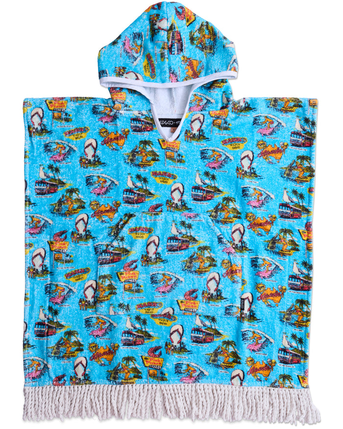 Kip&Co x Mambo Mambo World Printed Kids Terry Poncho